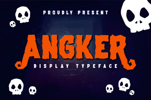 Angker: A Spooky Display Font for Creative Projects