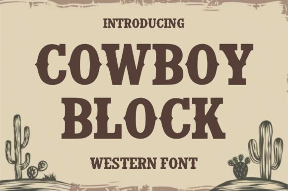 Cowboy Block: Bold Western Display Font