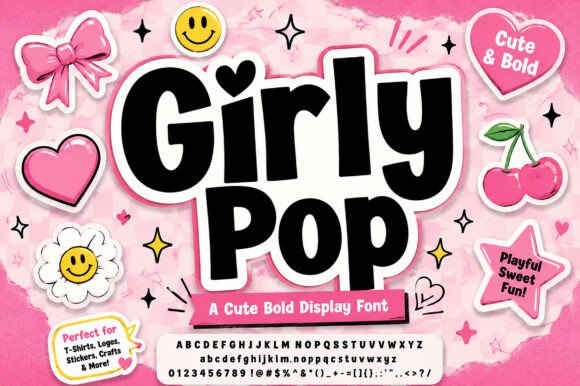 Girly Pop: A Bold Y2K Display Font for Statement Designs