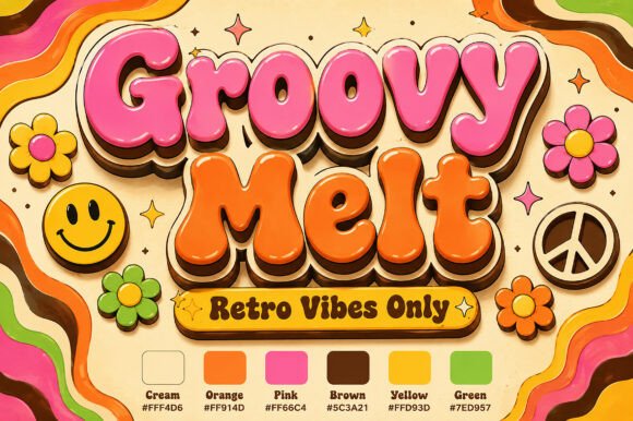Groovy Melt: Psychedelic Typography for Retro Design