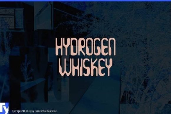 Hydrogen Whiskey: A Retro Techno Display Font