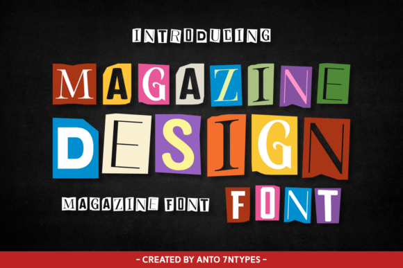 Magazine Design: A Vintage Display Font with Bold Character