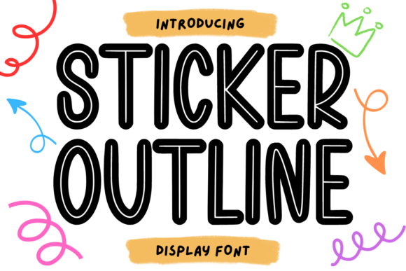 Sticker Outline: A Unique and Cool Display Font
